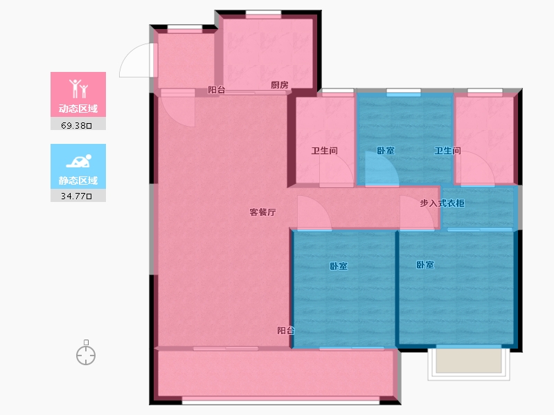 陕西省-西安市-合创君悦府-95.01-户型库-动静分区