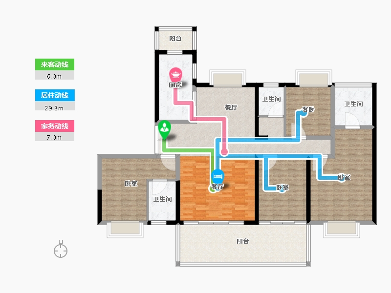 江苏省-常州市-碧桂园柏悦世家-145.01-户型库-动静线