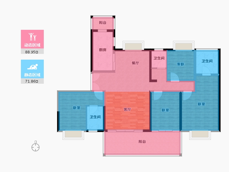 江苏省-常州市-碧桂园柏悦世家-145.01-户型库-动静分区