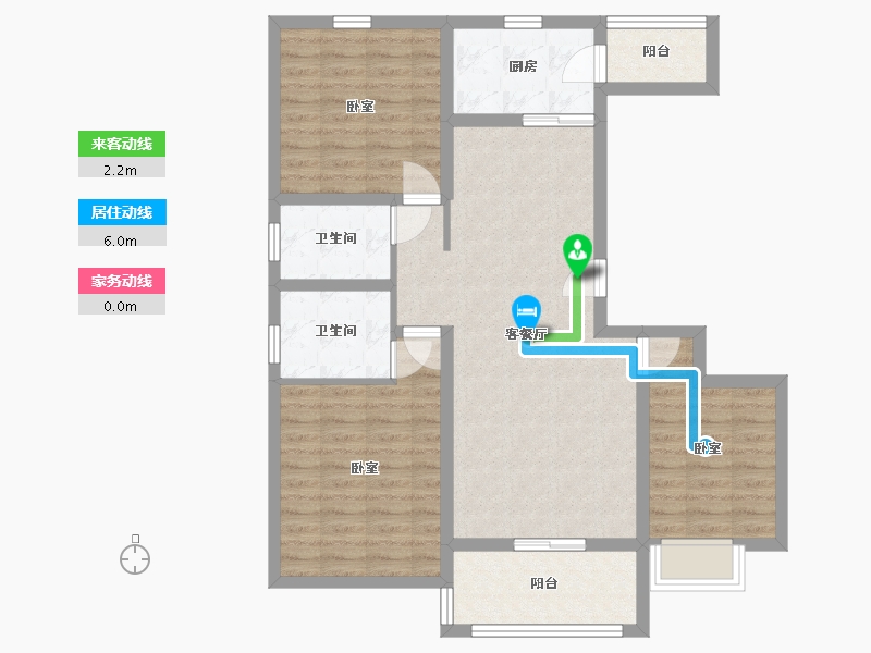 陕西省-渭南市-兰亭观邸-91.03-户型库-动静线