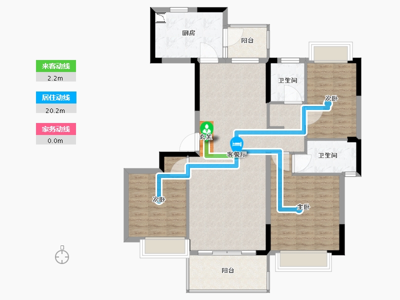 江苏省-南京市-恒大林溪郡-106.00-户型库-动静线