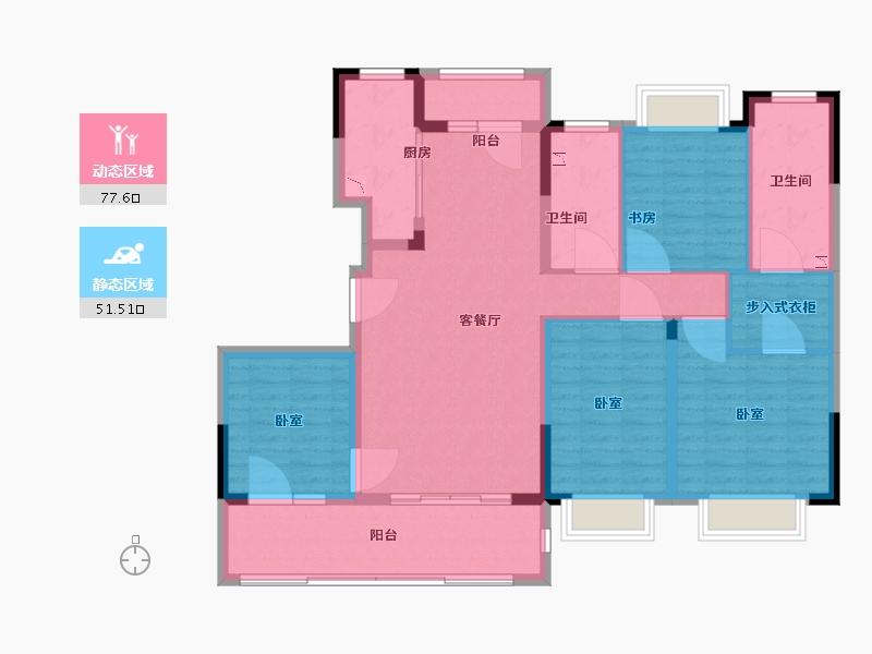 江苏省-无锡市-中南樾府C地块-117.01-户型库-动静分区