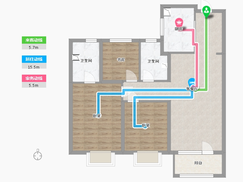 陕西省-渭南市-富力城-87.01-户型库-动静线