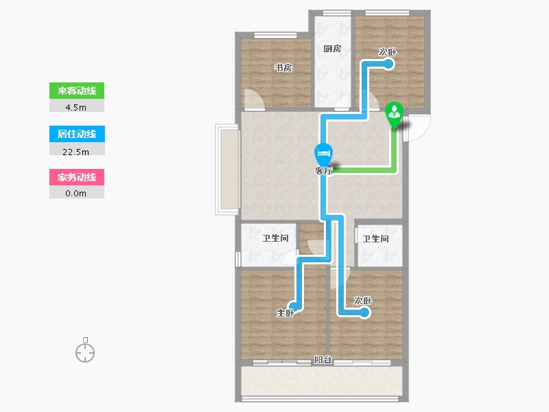 浙江省-台州市-京都珑悦府-106.00-户型库-动静线