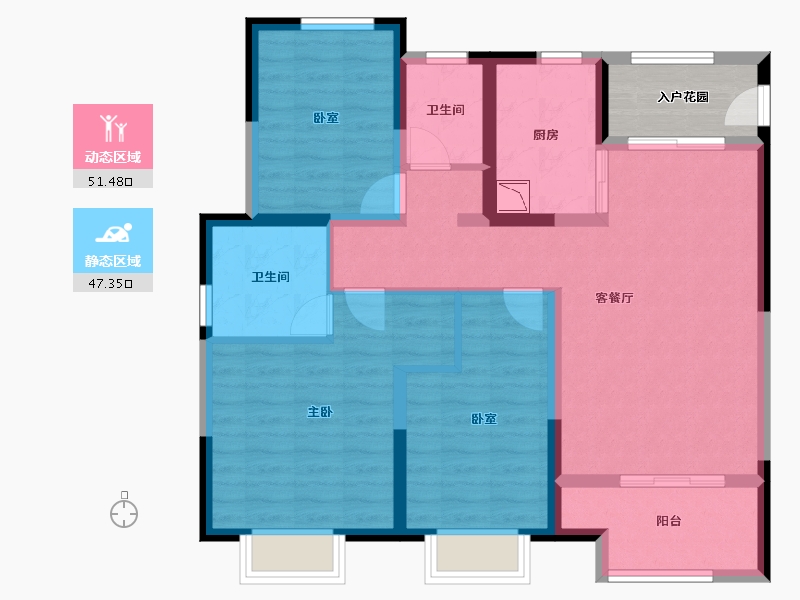 江苏省-无锡市-金科财富商业广场-92.00-户型库-动静分区