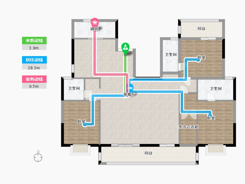 陕西省-西安市-沣水云间-175.19-户型库-动静线