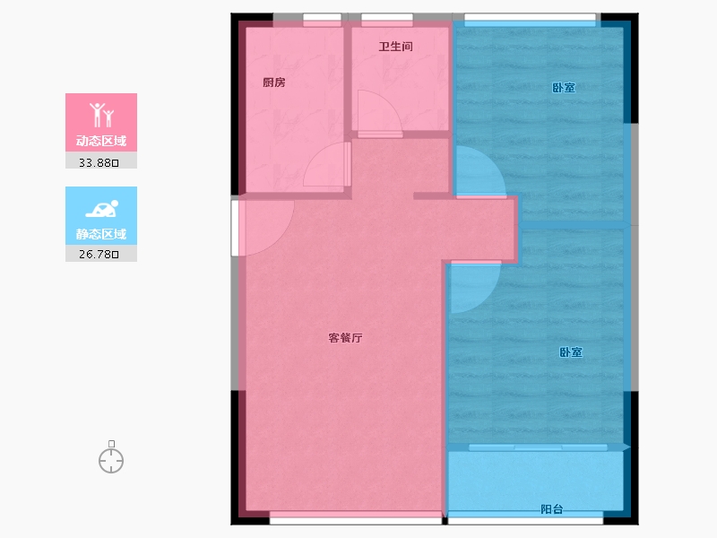 江苏省-南京市-保利和光晨樾-55.15-户型库-动静分区