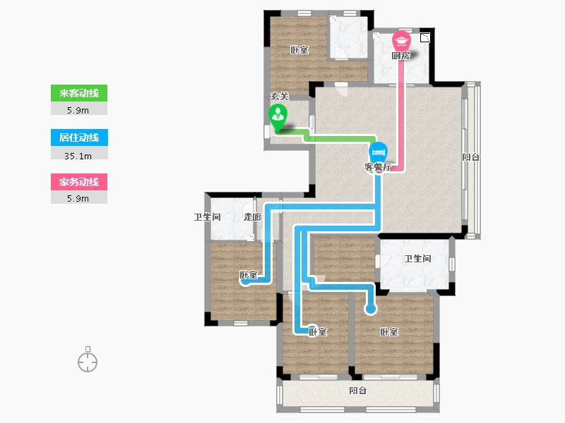 江苏省-南京市-高科紫微堂-142.00-户型库-动静线