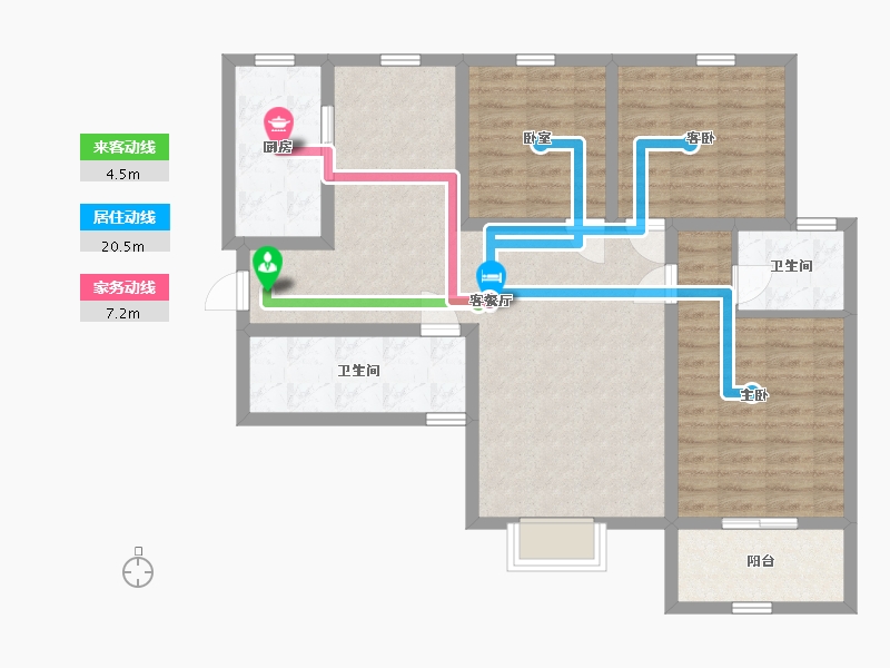 陕西省-渭南市-马渡新城-94.90-户型库-动静线