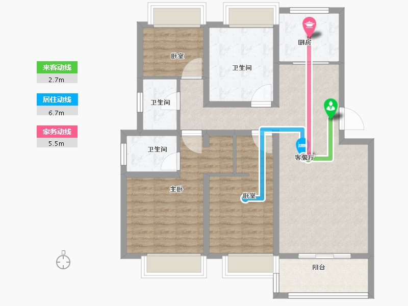 江苏省-南京市-亚泰山语湖-96.07-户型库-动静线