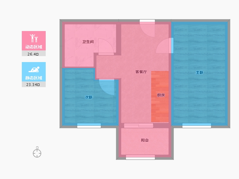 黑龙江省-哈尔滨市-金色城邦-43.68-户型库-动静分区