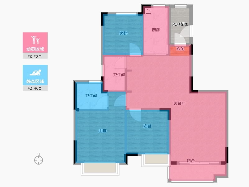 江苏省-南京市-恒大林溪郡-97.00-户型库-动静分区