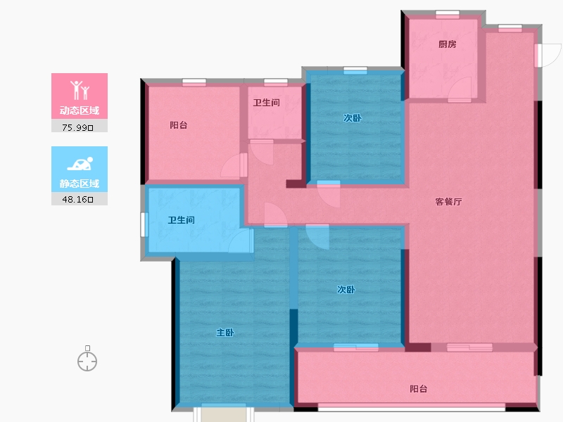 江苏省-常州市-港悦府-110.00-户型库-动静分区