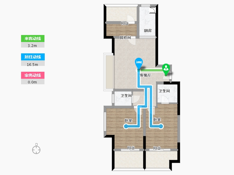 江苏省-苏州市-华润悦府东-87.02-户型库-动静线