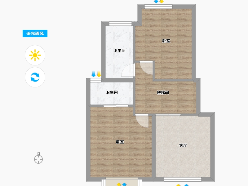 甘肃省-兰州市-保利领秀山-58.03-户型库-采光通风