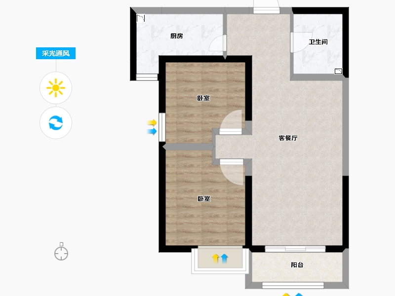 甘肃省-兰州市-普天格兰绿都-63.14-户型库-采光通风