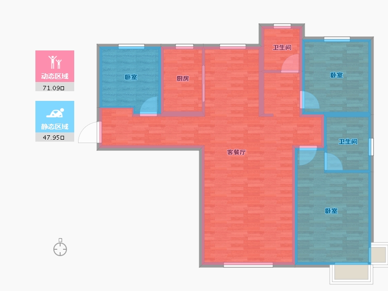 甘肃省-兰州市-天庆国际新城-107.00-户型库-动静分区