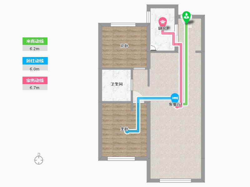 黑龙江省-哈尔滨市-华润置地·崑崙御-65.53-户型库-动静线