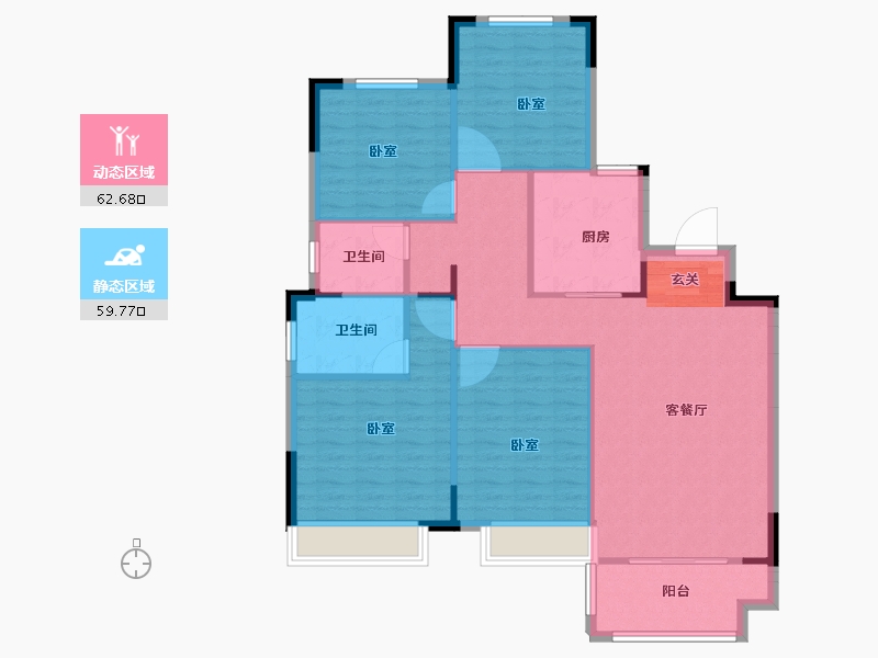 江苏省-徐州市-美的云熙府-112.00-户型库-动静分区