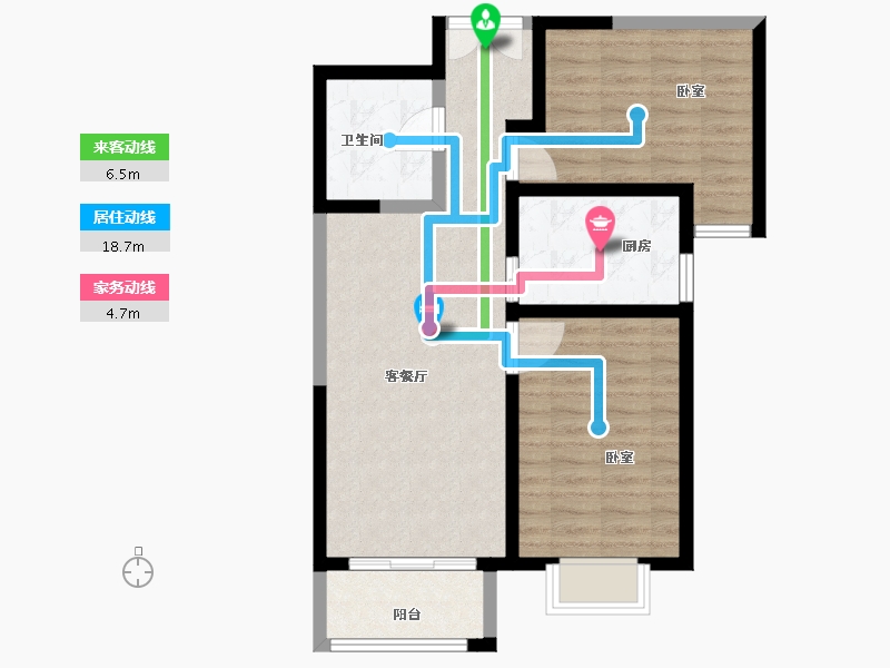 甘肃省-兰州市-扶正太和上城-72.01-户型库-动静线