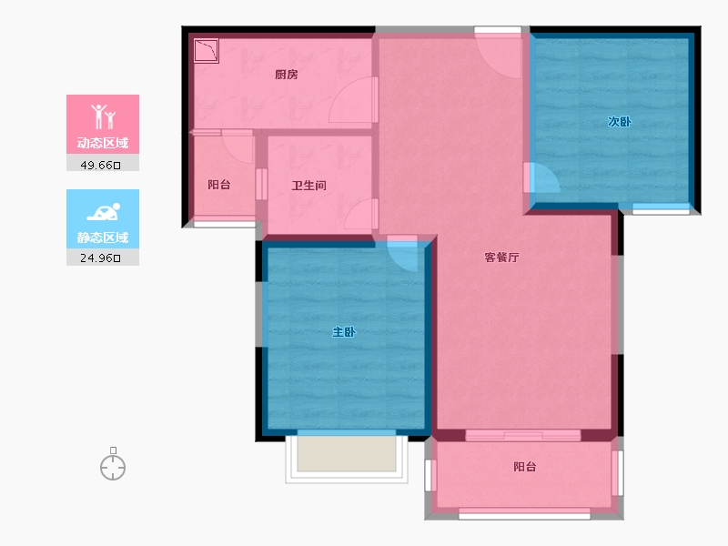 江苏省-徐州市-龙城国际理想城-66.00-户型库-动静分区