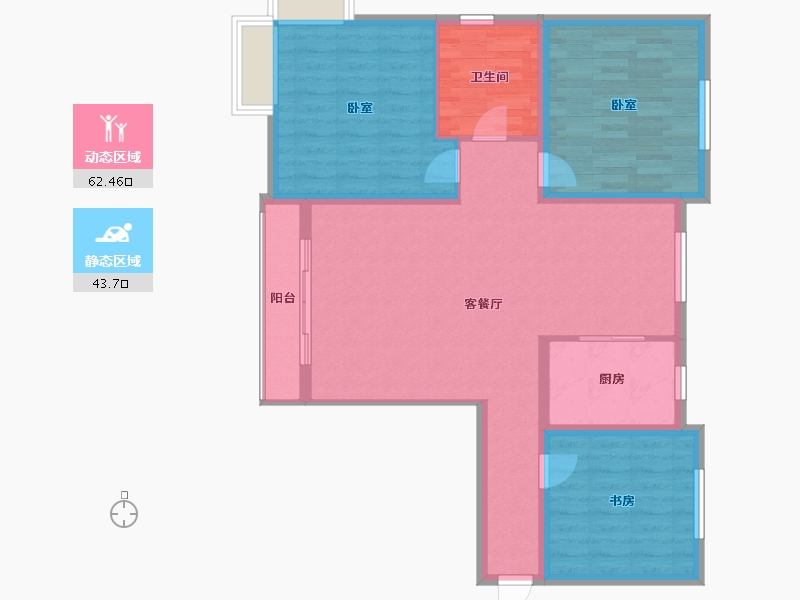 甘肃省-兰州市-天庆国际新城-95.97-户型库-动静分区