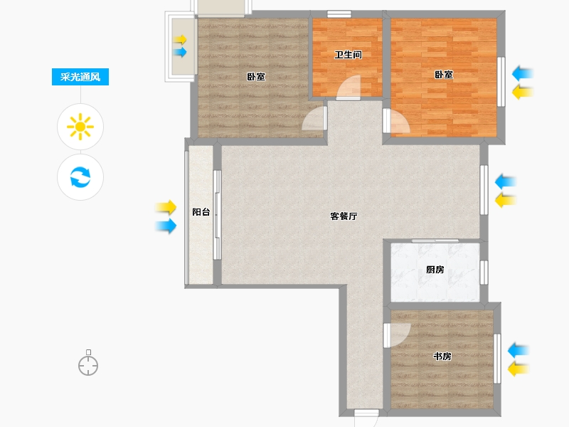 甘肃省-兰州市-天庆国际新城-95.97-户型库-采光通风