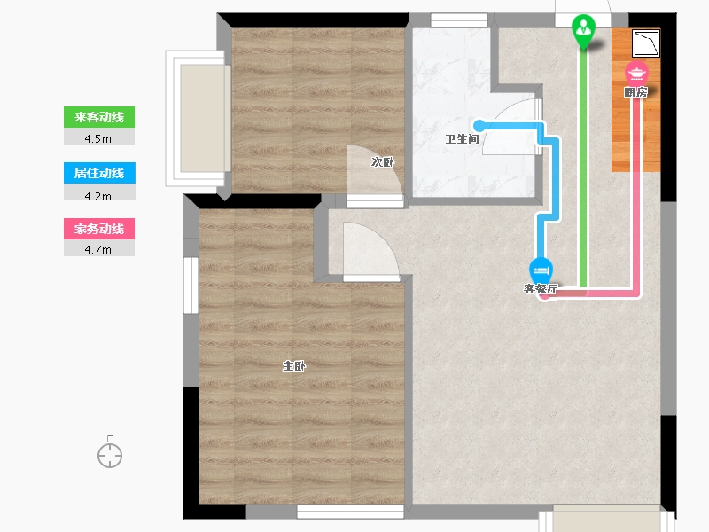 江苏省-苏州市-保利SOHO-56.00-户型库-动静线