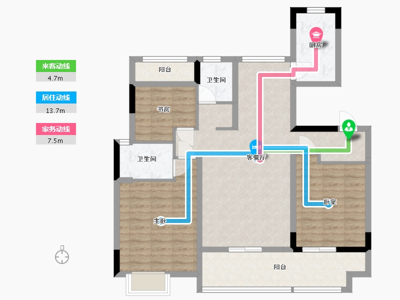 江西省-抚州市-聚福阳光城-93.95-户型库-动静线