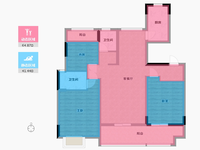 江西省-抚州市-聚福阳光城-93.95-户型库-动静分区