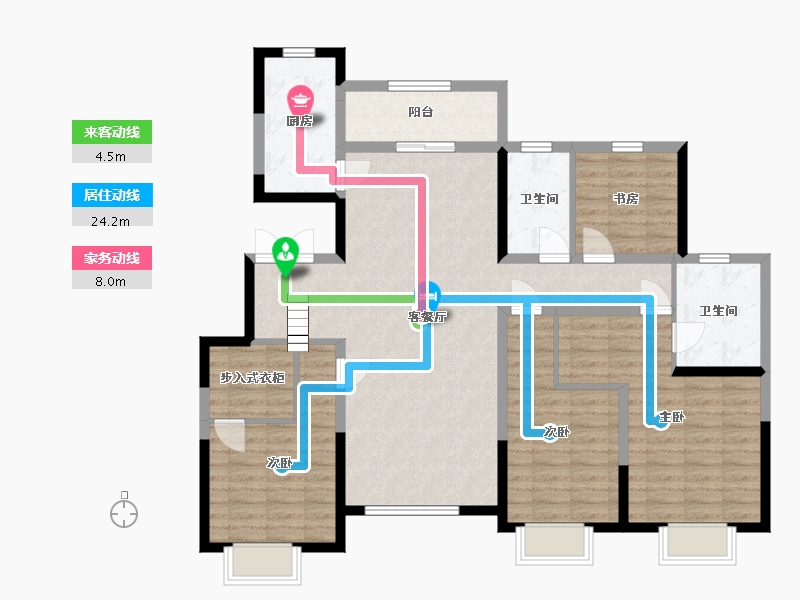 陕西省-西安市-红星紫御半山-121.00-户型库-动静线