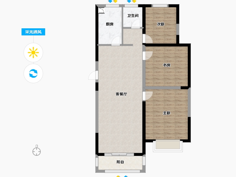 江苏省-徐州市-龙城国际理想城-94.00-户型库-采光通风