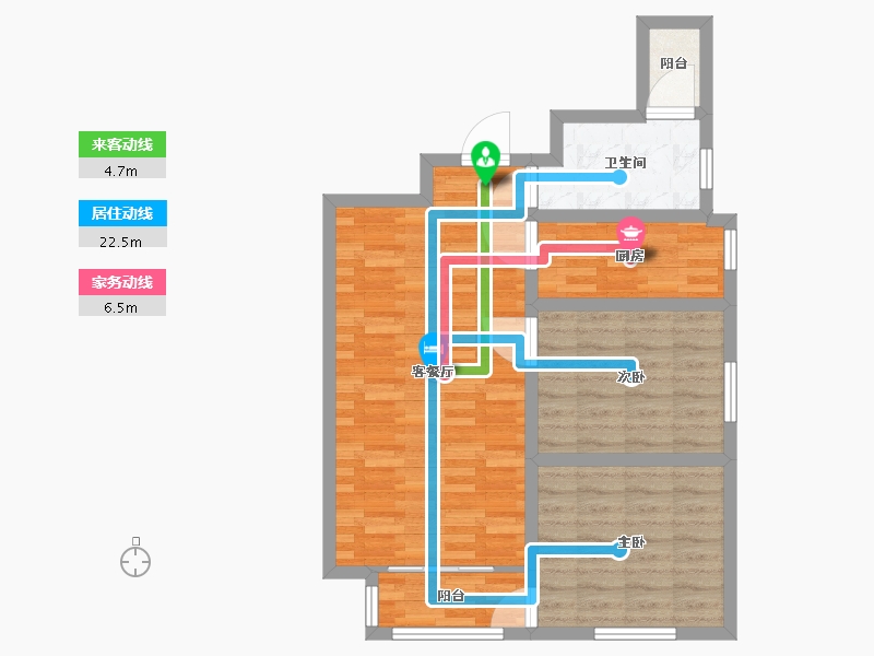 陕西省-西安市-林河世家-70.00-户型库-动静线