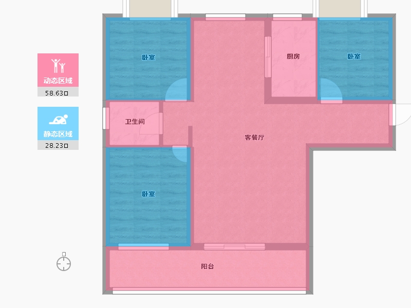 甘肃省-天水市-东方尊裕-77.32-户型库-动静分区