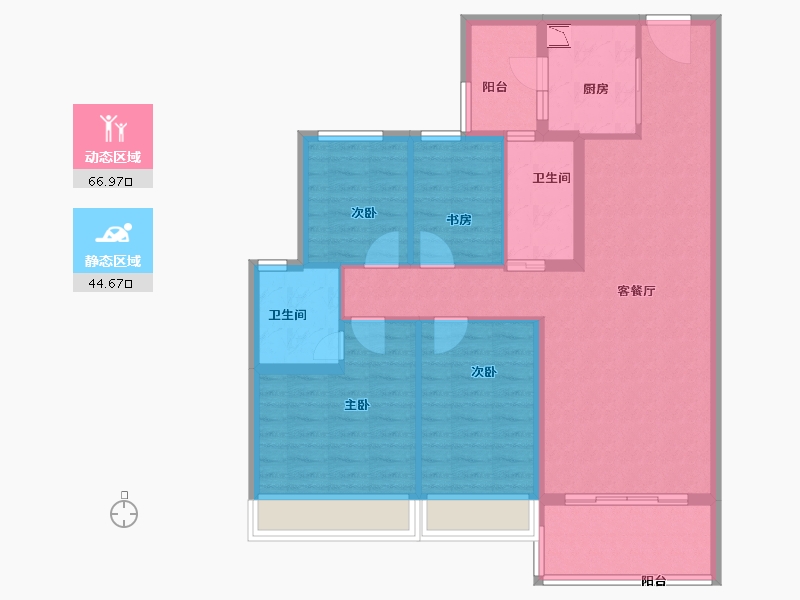 江苏省-南京市-碧桂园凤凰城-99.99-户型库-动静分区