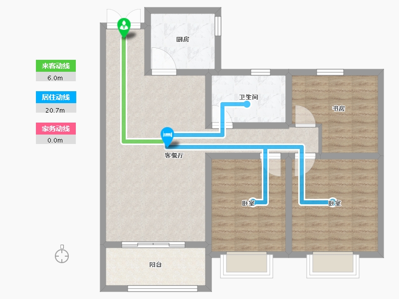 江苏省-徐州市-天鸿水岸景城-90.00-户型库-动静线