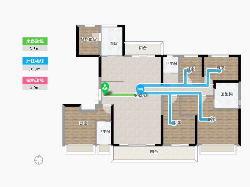 陕西省-宝鸡市-碧桂园学府壹号-172.01-户型库-动静线