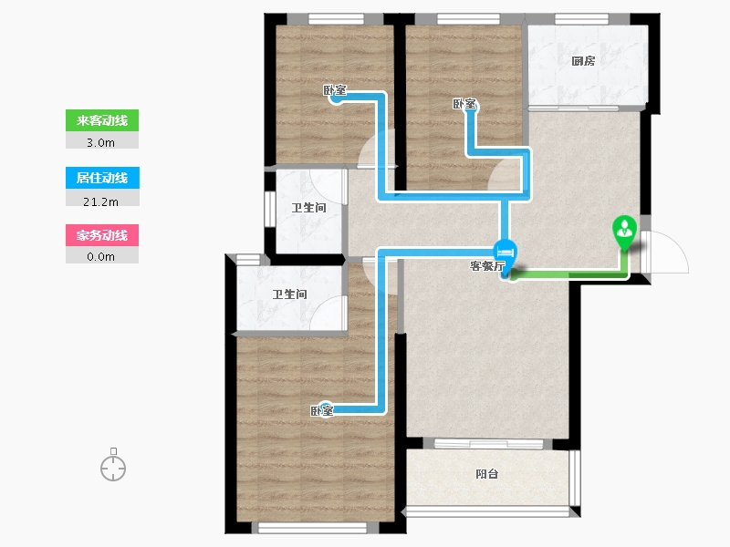 甘肃省-天水市-明昊和府-82.20-户型库-动静线