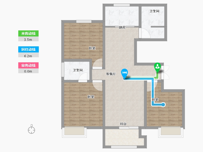 江苏省-徐州市-李集英才佳苑-104.00-户型库-动静线