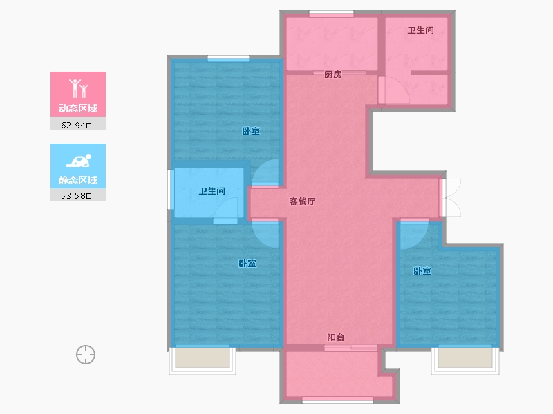 江苏省-徐州市-李集英才佳苑-104.00-户型库-动静分区