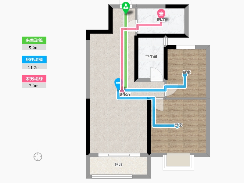 甘肃省-兰州市-佳·栖云四季-63.46-户型库-动静线