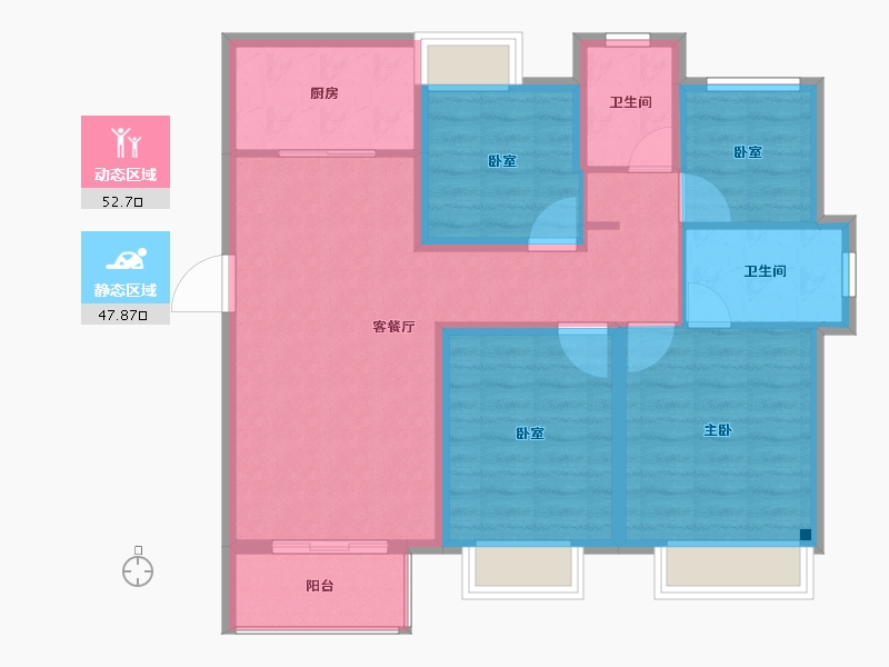 江苏省-苏州市-苏胥湾-90.01-户型库-动静分区