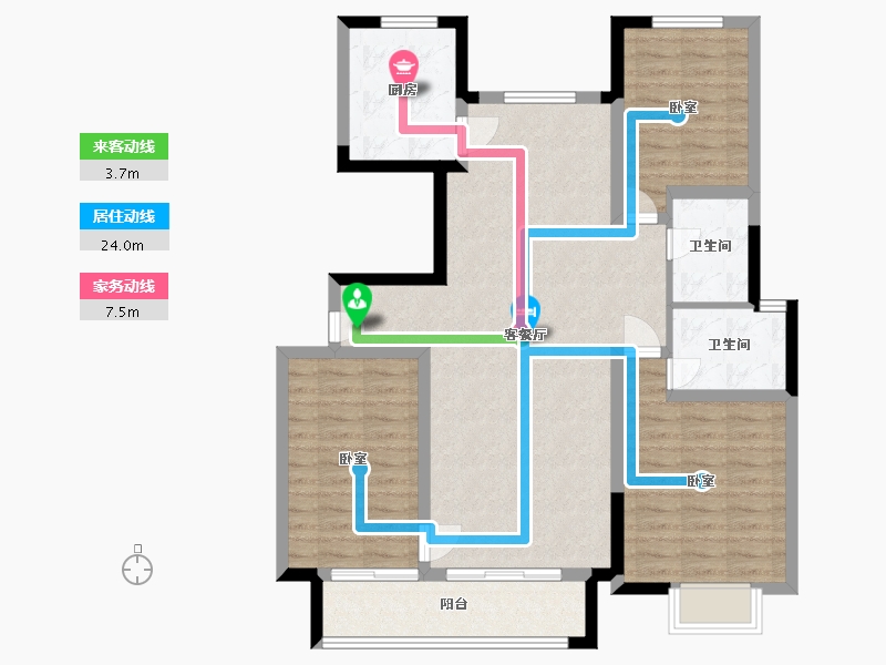 甘肃省-兰州市-瑞辰金悦府-100.37-户型库-动静线