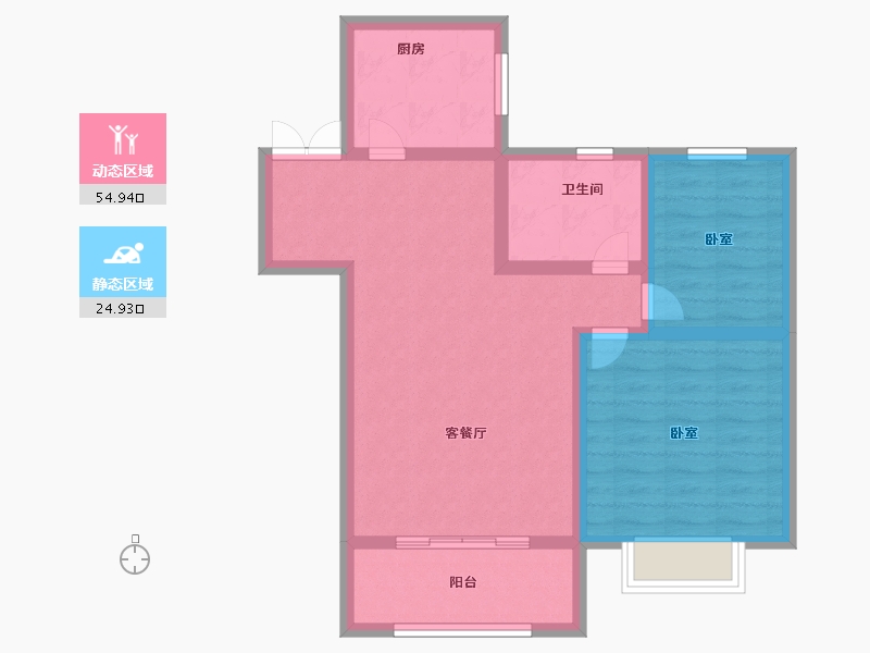 江苏省-徐州市-天鸿水岸景城-71.00-户型库-动静分区