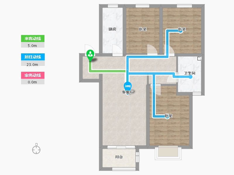 甘肃省-兰州市-兰州融创城-76.31-户型库-动静线