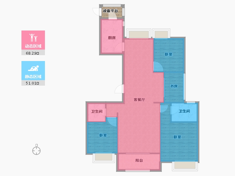 江苏省-苏州市-苏州吴中万达广场-112.00-户型库-动静分区