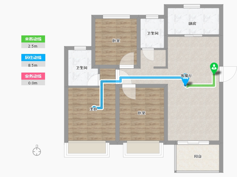 江苏省-苏州市-苏胥湾-79.86-户型库-动静线