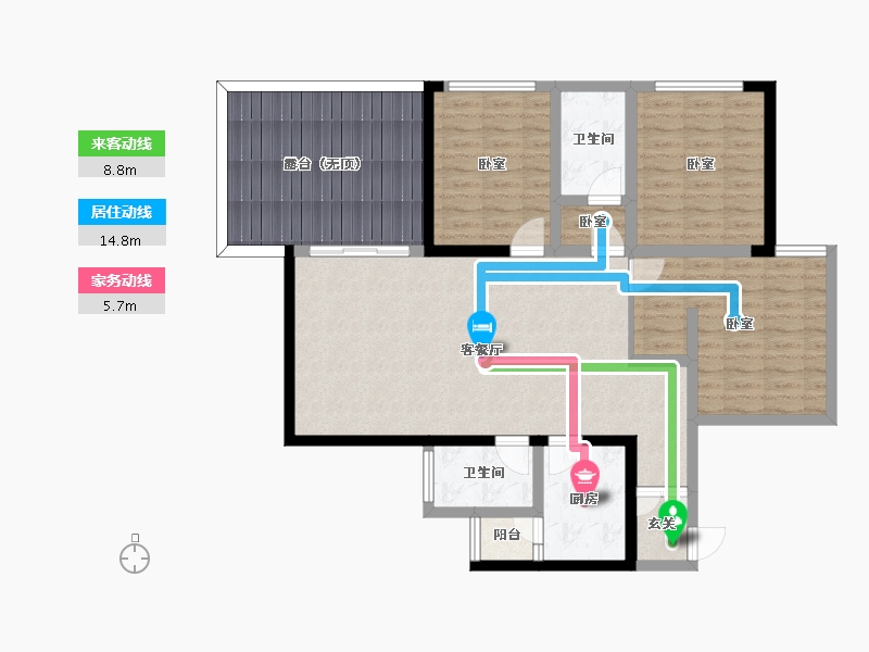 贵州省-安顺市-银城誉景三合-110.10-户型库-动静线