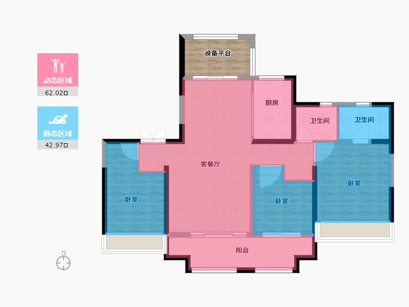 甘肃省-天水市-恒顺锦润华府-101.00-户型库-动静分区