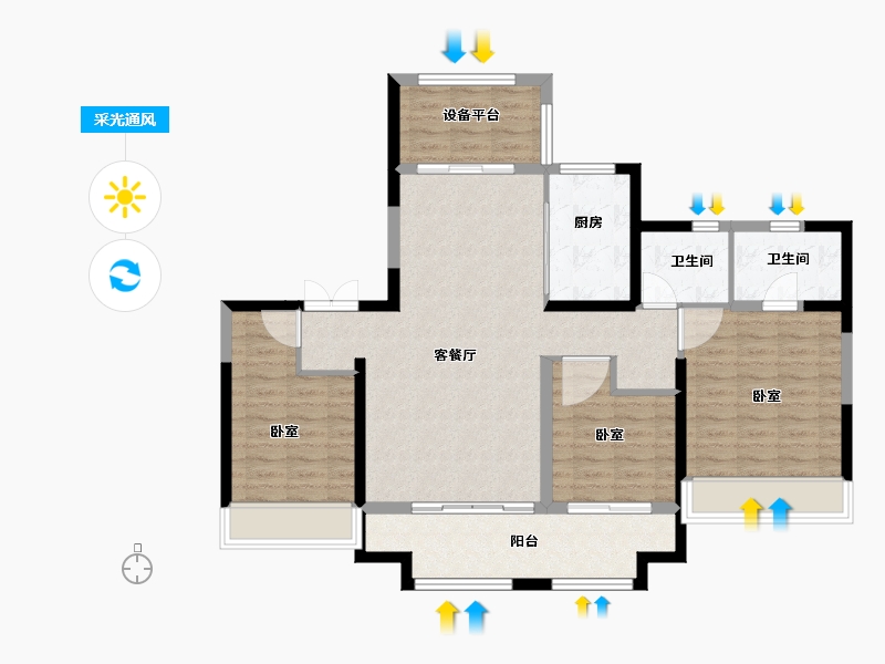 甘肃省-天水市-恒顺锦润华府-101.00-户型库-采光通风